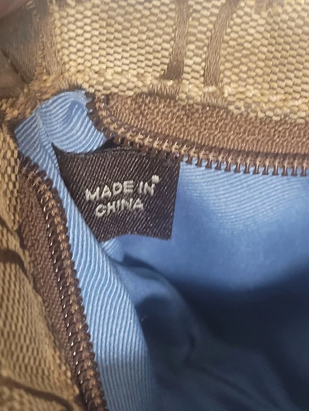 Vintage Coach Brown Signature Jacquard Mini Shoulder Bag